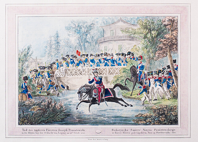 Bohaterska śmierć księcia Poniatowskiego