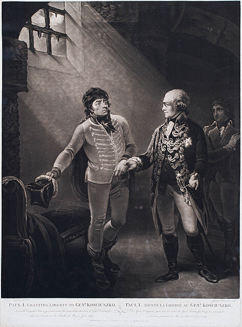 Car Paweł I ułaskawia Kościuszkę