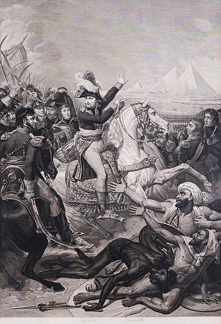 Napoleon w bitwie pod piramidami w 1798