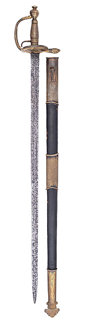  Pałasz wyższego oficera Gwardii Konnej Dragonów Króla S. A. Poniatowskiego, Polska, 2 poł. XVIII w.