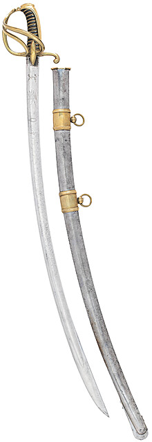 Szabla oficera, Francja, model AN IX „La Chasseur”, XVIII/XIX w.