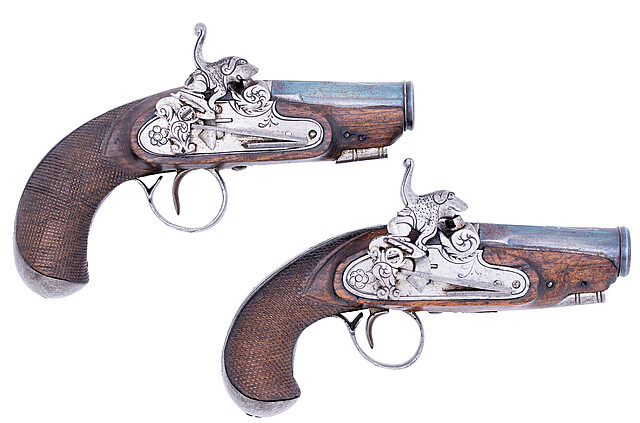 Para pistoletów w kasecie, Hiszpania (?), XIX w.