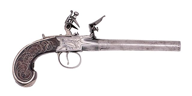 Pistolet skałkowy, Anglia, XVIII/XIX w.