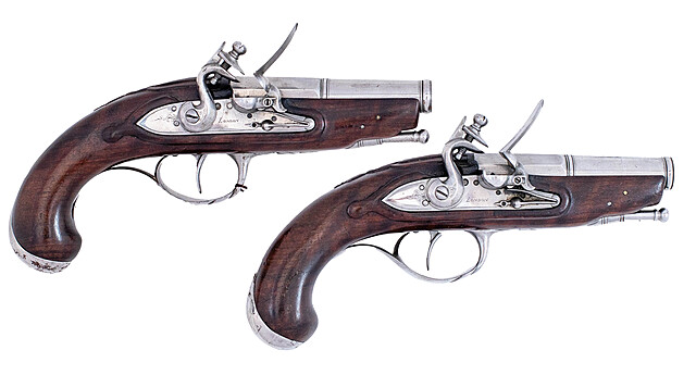 Para pistoletów skałkowych, Anglia, pocz. XIX w