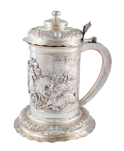 Kufel ze sceną batalistyczną, Breidenstein & Renaud, Frankfurt n. Menem, l. 1899-1920