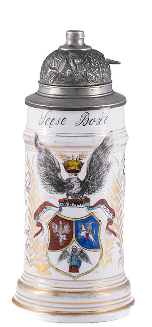 Kufel patriotyczny, Polska, 2 poł. XIX w.