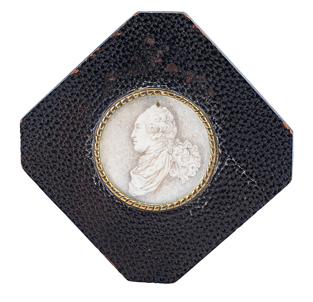 Portret króla Ludwika XV z profilu