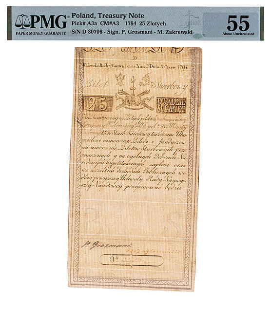 Bilet Skarbowy Insurekcji Kościuszkowskiej, 8 czerwca 1794