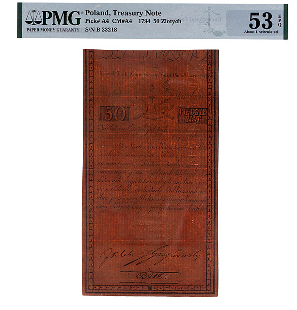 Bilet Skarbowy Insurekcji Kościuszkowskiej, 8 czerwca 1794