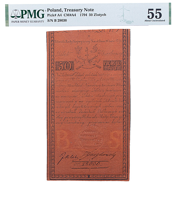 Bilet Skarbowy Insurekcji Kościuszkowskiej, 8 czerwca 1794