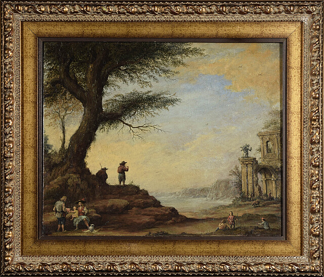 Scena rodzajowa z ruinami