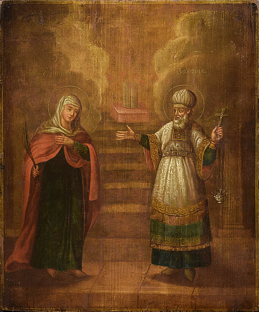Ikona - Święci Elżbieta i Zachariasz