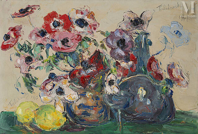 Martwa natura z zawilcami, 1947 r.