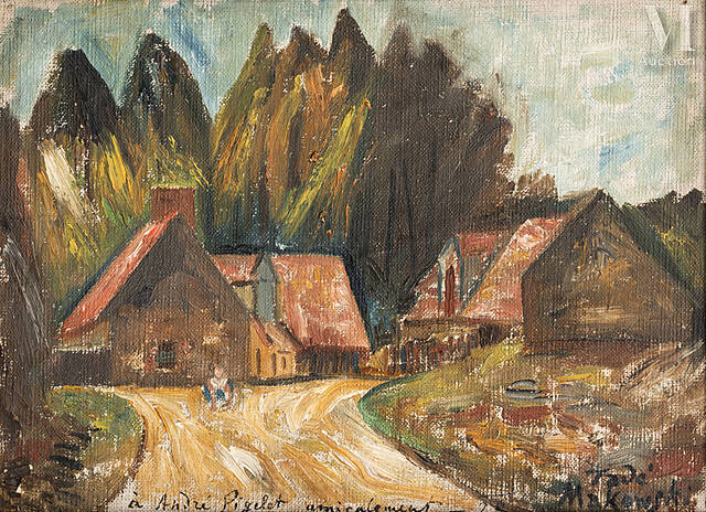 Krajobraz z domami w Normandii, 1929 r.