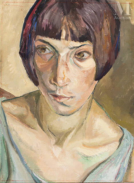 Portret młodej kobiety z fryzurą typu bob, ok. 1925-1930 r.