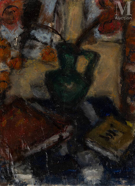 Martwa natura z kwiatami i książkami, ok. 1935 r.