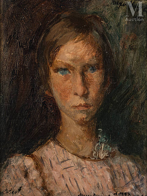 Portret młodej dziewczyny o niebieskich oczach, 1938 r.