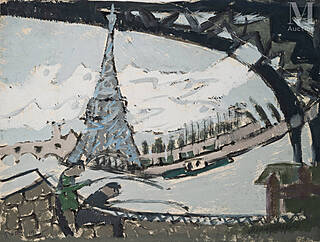 Rybacy na brzegach Sekwany, 1955 r.