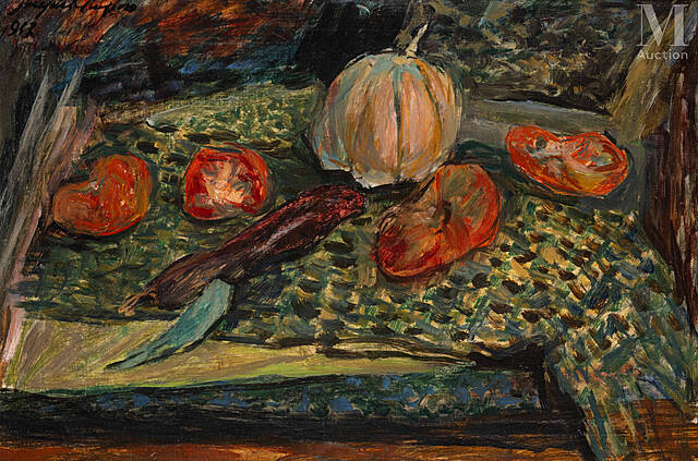 Martwa natura z melonem i pomidorami, 1947 r.