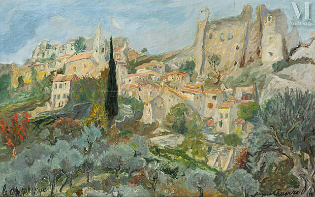 Widok wioski Crestet, 1945 r.