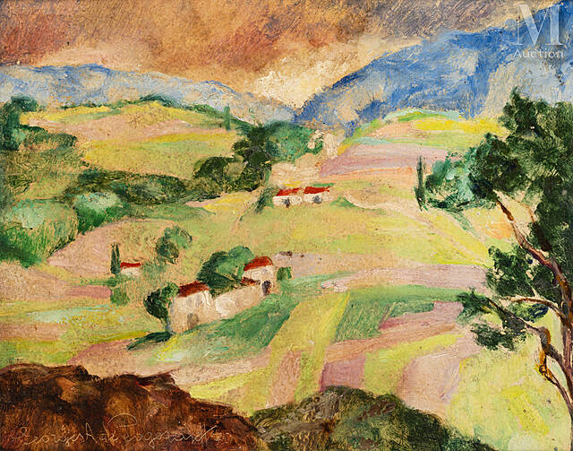 Czerwone domy w pobliżu Ménerbes, 1970 r.