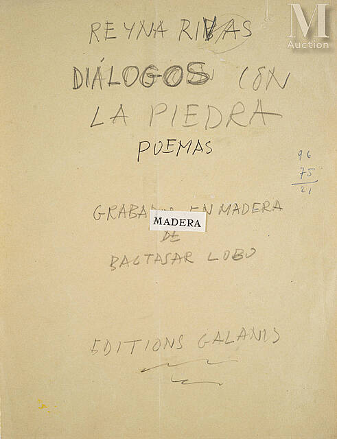 Makieta książki „Dialogo con la Piedra” stworzoa we współpracy z poetką Reyną Rivas, 1961 r.