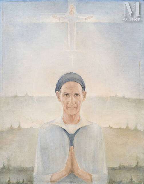 Autoportret artysty w modlitwie, ok. 1960 r.