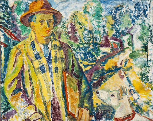 Autoportret artysty z psem