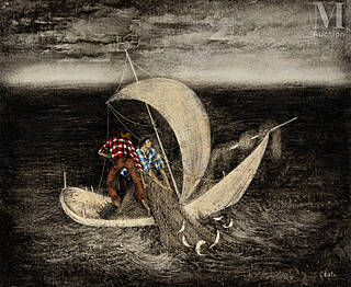 Wędkowanie przy silnym wietrze, 1968 r.