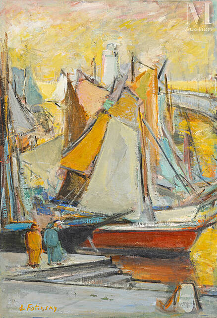 Port na wyspie Ile d'Yeu, ok. 1960 r.