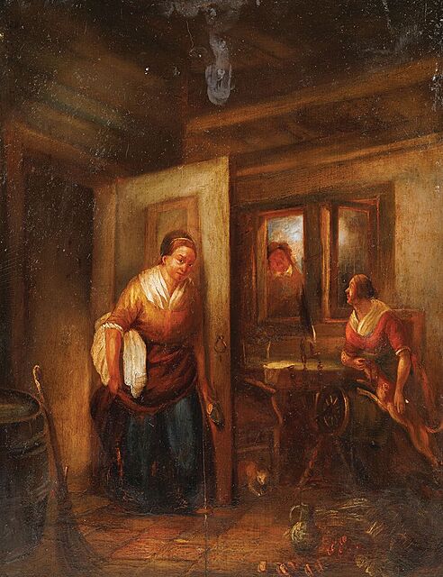 SCENA WE WNĘTRZU, poł. XIX w.