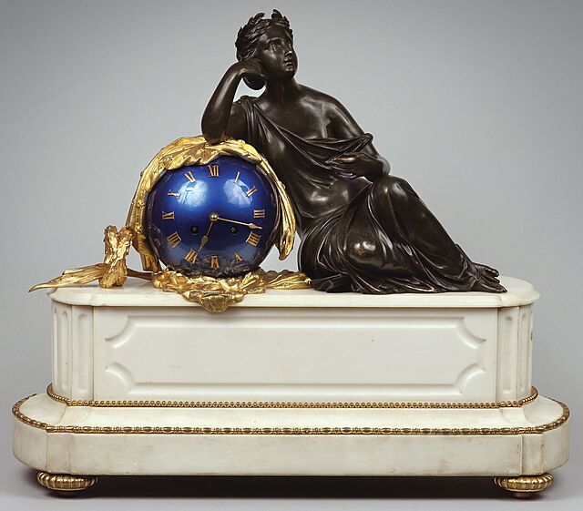 ZEGAR KOMINKOWY Z PERSONIFIKACJĄ ASTRONOMII, 2 poł. XIX w.