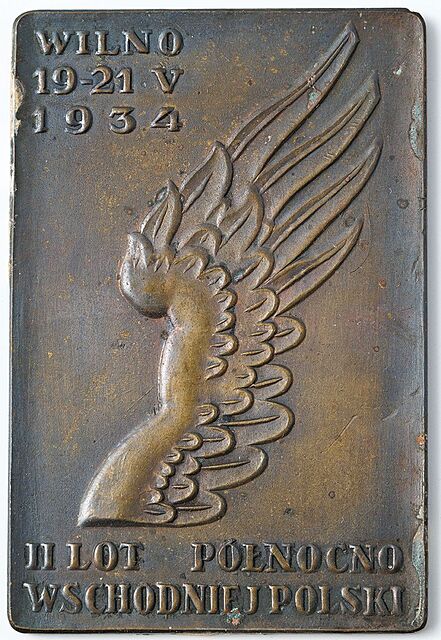 PLAKIETA, II LOT PÓŁNOCNO WSCHODNIEJ POLSKI, Wilno 19-21 V 1934