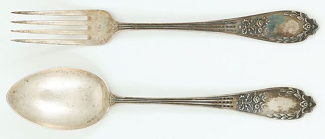 ŁYŻKA I WIDELEC PÓŁMISKOWE, Polska, Warszawa, Bracia Hempel, 1921-31