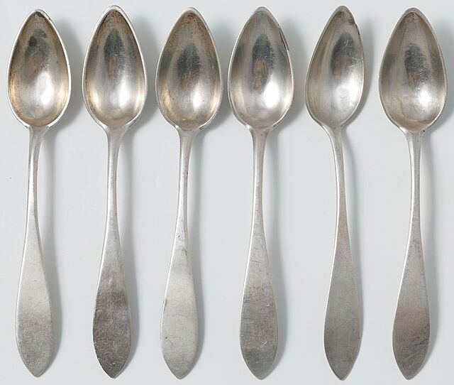 SZEŚĆ ŁYŻECZEK wz. księstwo warszawskie, Polska, Warszawa, Edward Schneider, 1857