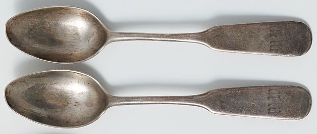 DWIE ŁYŻECZKI, Polska, Warszawa, Teodor Werner, 1890