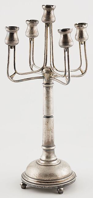 KANDELABR PIĘCIOPŁOMIENNY W STYLU ART DECO, Polska, Kraków, 1921-31