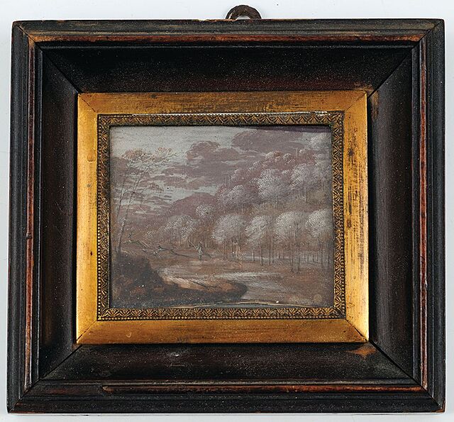 MINIATURA, PEJZAŻ, XVII / XVIII w.