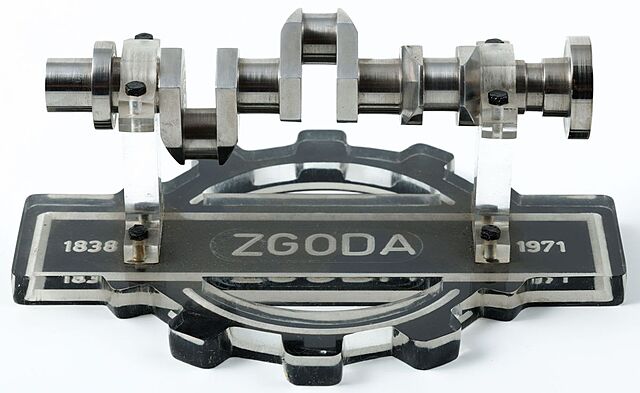 WAŁ KORBOWY – pamiątka jubileuszowa, Polska, Świętochłowice, Zakłady Urządzeń Technicznych” Zgoda”, 1971