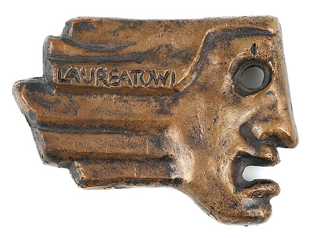 PLAKIETA NAGRODOWA, Laureatowi Redakcja Wieczoru, Wydział kultury i Sztuki