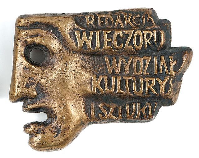 PLAKIETA NAGRODOWA, Laureatowi Redakcja Wieczoru, Wydział kultury i Sztuki