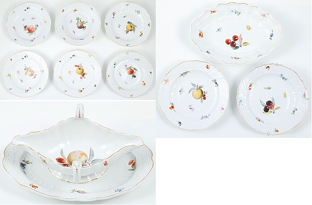 SERWIS OBIADOWY, Saksonia, Miśnia, 2 poł. XIX w.