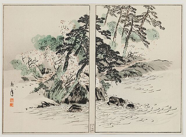 SOSNY NA SKALISTYM BRZEGU, 1892