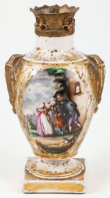 WAZA ZE SCENAMI FIGURALNYMI, Rosja, Moskwa, Safronow, 1830- 40