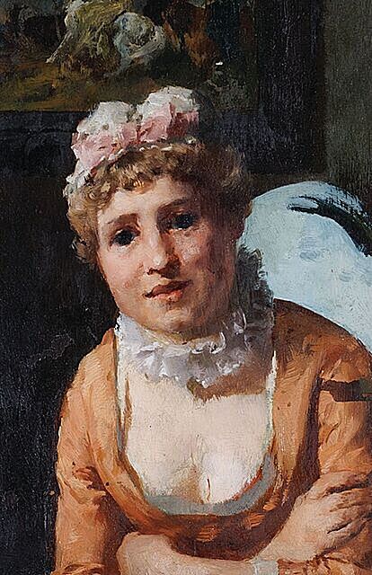 STUDIUM DZIEWCZYNY W KRYZIE, k. XIX w.