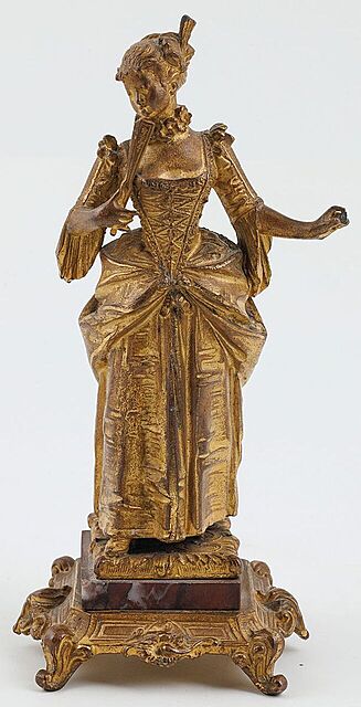 DAMA Z WACHLARZEM, k. XIX w.