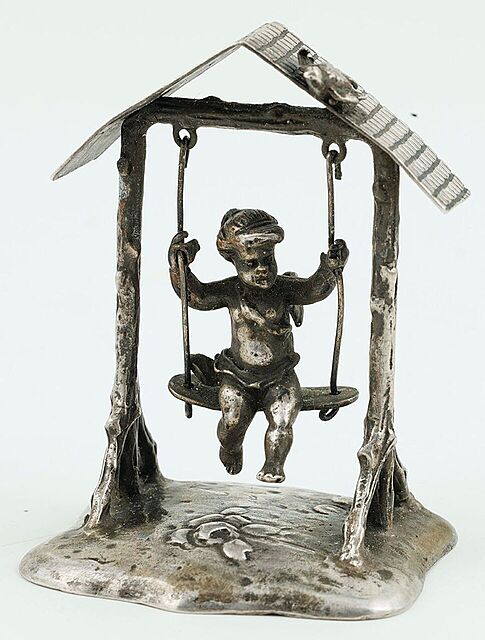 PUTTO NA HUŚTAWCE, Nadrenia, Moguncja, Martin Mayer, po 1888