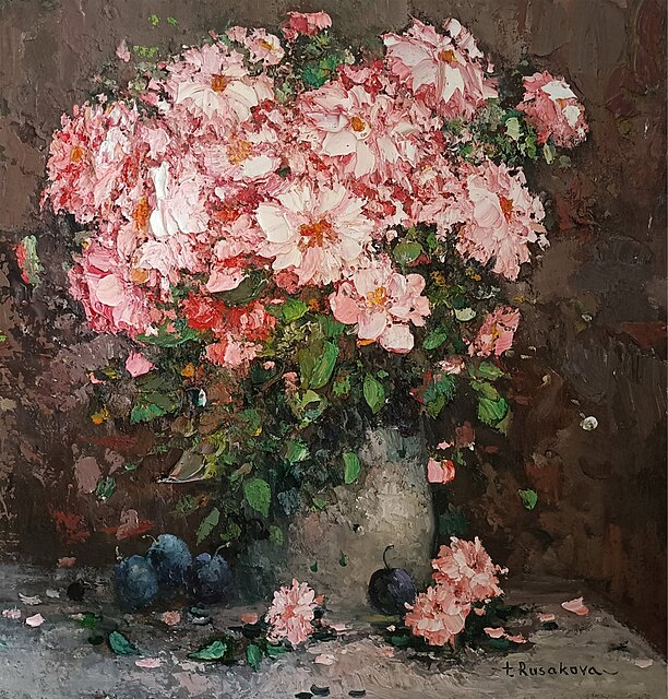 Martwa natura z różowymi kwiatami, 2026