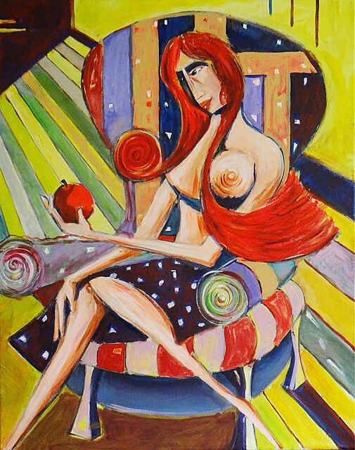 Kuszenie Ewy z czerwonymi włosami, 2025