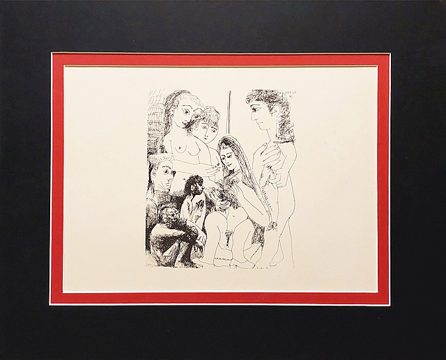 Une vierge avec un oiseau, un homme avec un poisson et le petit
Saint Jean, (Dziewica z ptakiem, mężczyzna z rybą i mały św. Jan).